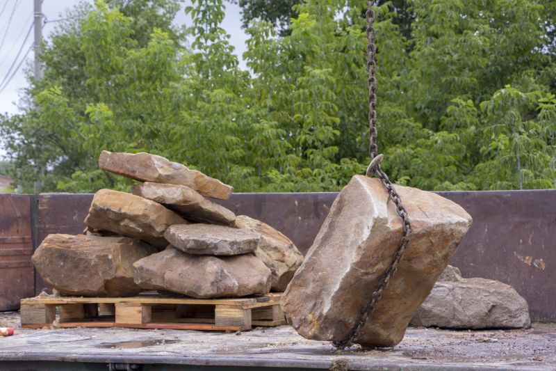 Construction Site with Delivered Stone